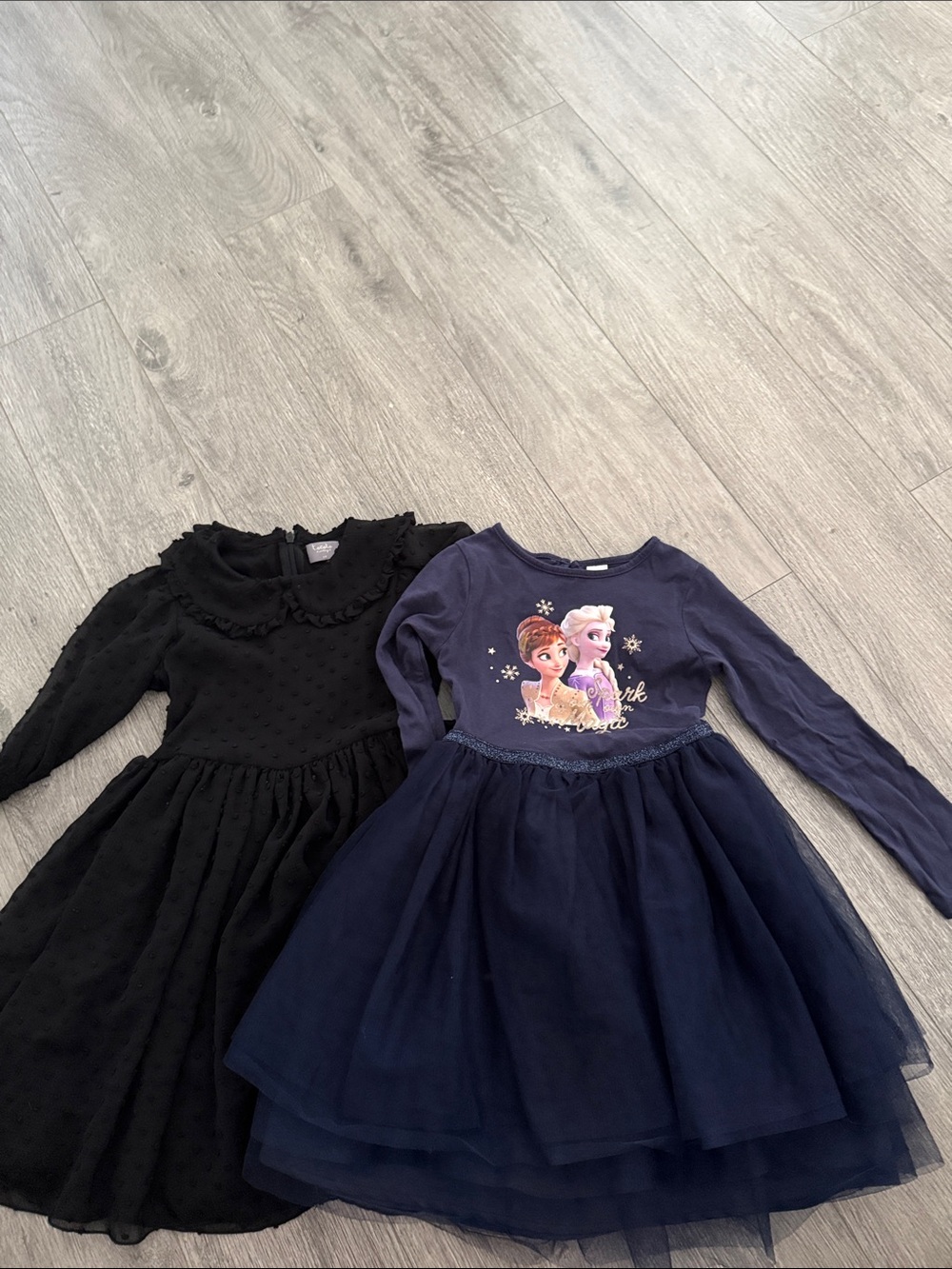 Disney Navy and Black Long-Sleeve Tulle Dress Set for Kids